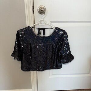 Lulus - Sequin Crop Top - Size M